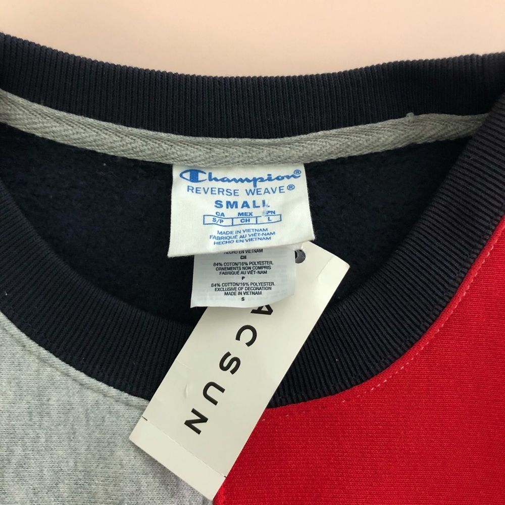 CHAMPION Men Reverse Weave Color Block Sweatshirt - Picture 5 of 7